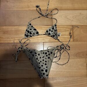 Triangl Swimwear Black and Tan Bikini